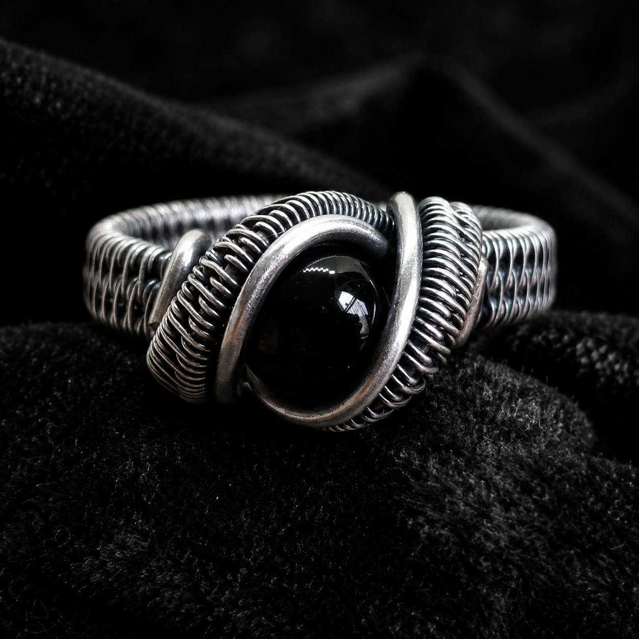 Bague Agate Tressée