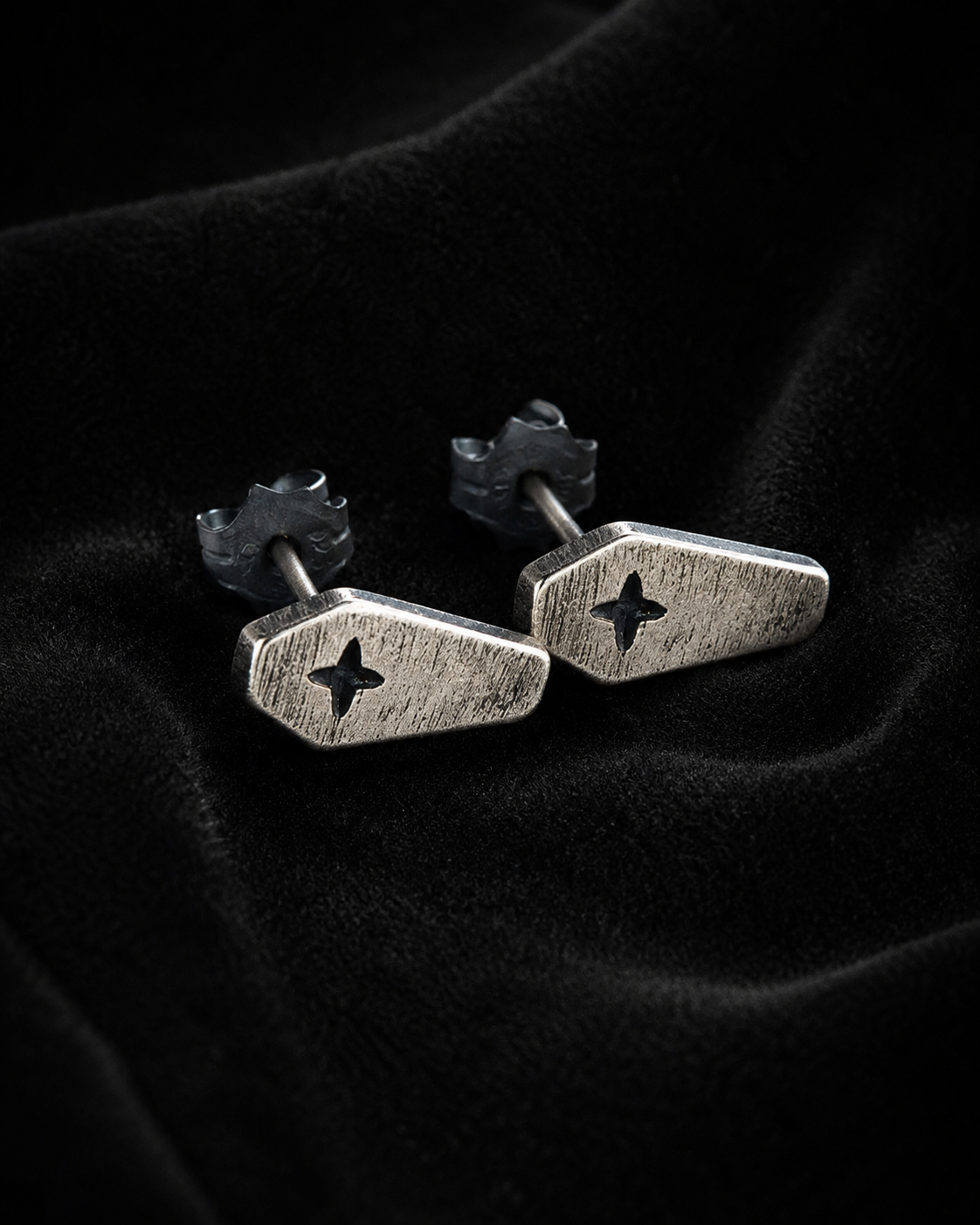 Coffin Cross Studs