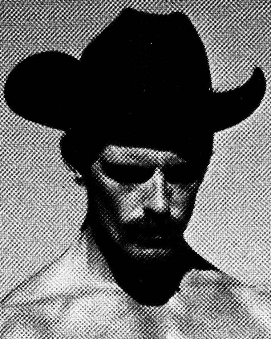 Cowboy portrait, hard shadow
