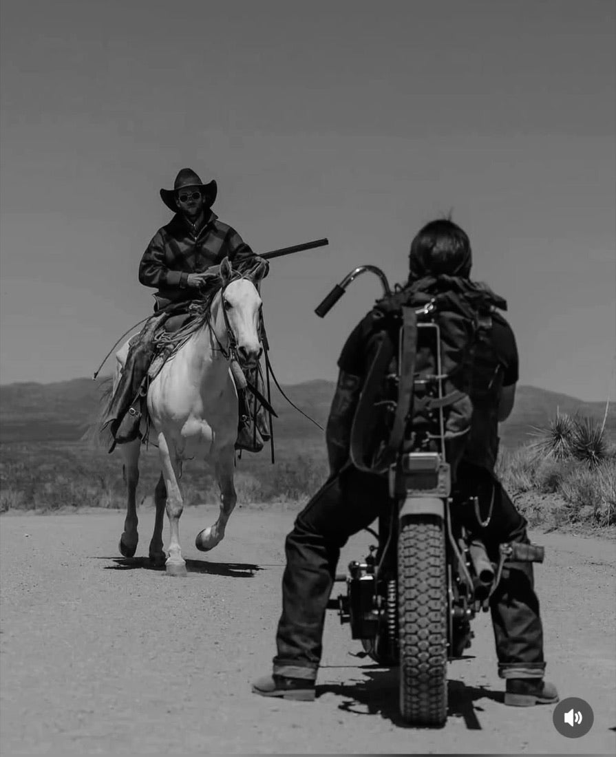 Standoff, horse and motorcycle